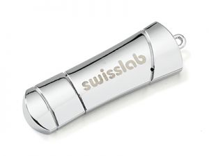 USB-Stick aus glänzendem Metall